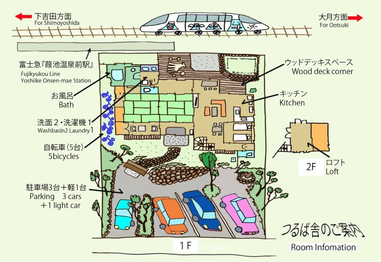 つるば舎 Villa Fudzsijosida Kültér fotó